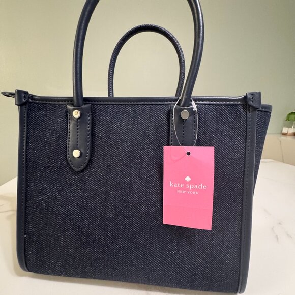 NWT Kate Spade Denim Satchel Handbag - Picture 5 of 8
